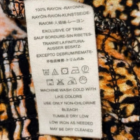 Free People Golden Orange and Black Paisley Boho Crop - Picture 9 of 9